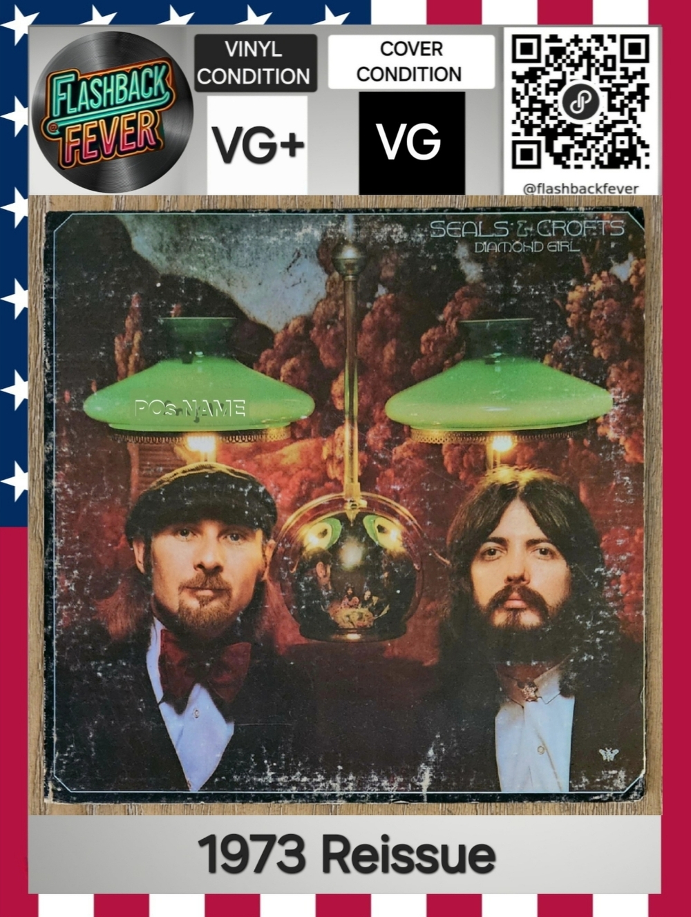SEALS & CROFTS•Diamond Girl•US 1973 Reissue (#BS 2699) Col Pressing Plants